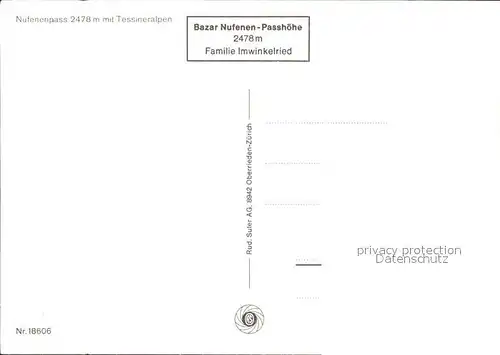 Nufenenpass Bazar Nufenenpasshoehe Parkplatz / Nufenen /Rg. Ulrichen