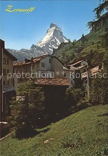 Zermatt VS Matterhorn Dorfansicht Kat. Zermatt