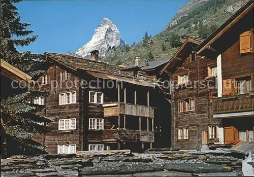Zermatt VS Matterhorn Teilansicht Kat. Zermatt