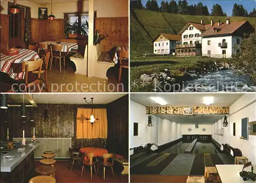 Frauenkirch GR Gasthaus zum Sand Kegelbahn / Davos /Bz. Praettigau-Davos