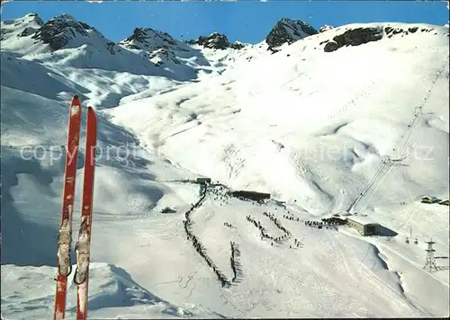 St Moritz GR Skigebiet Markguns Trais Fluors Corviglia Ski Kat. St Moritz