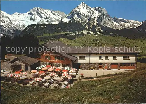 Toggenburg Sellamatt Blick Saentis Schafberg Berggasthaus Churfirsten Kat. Wildhaus