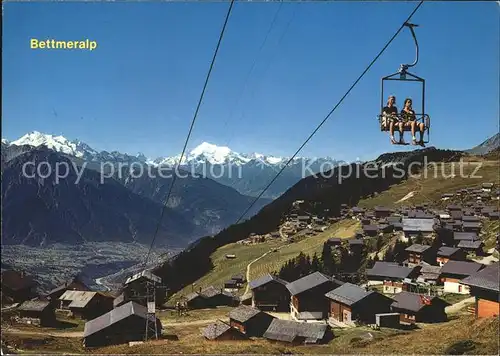 Bettmeralp VS Sesselbahn Bettmerhorn Mischabel Matterhorn Weisshorn Kat. Bettmeralp