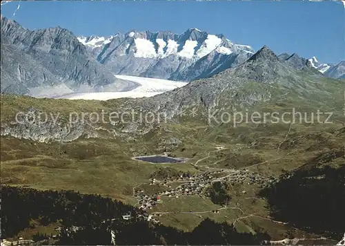 Bettmeralp VS Grosser Aletschgletscher Wannenhorn Bettmerhorn Oberaarhorn Kat. Bettmeralp