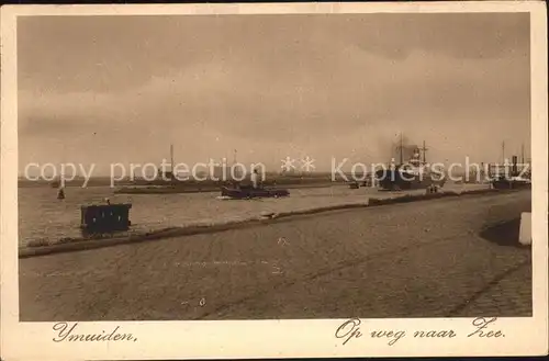 Ijmuiden Op weg naar Zee Dampfer Kat. Niederlande