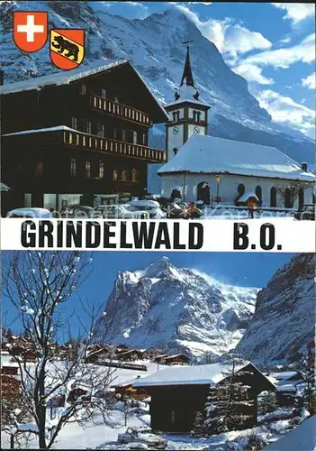 Grindelwald Dorfpartie Kirche Kat. Grindelwald