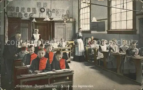 Amsterdam Niederlande Burger Weeshuis School Waisenhaus Kat. Amsterdam