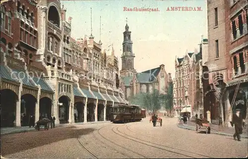 Amsterdam Niederlande Raadhuisstraat Strassenbahn Kat. Amsterdam