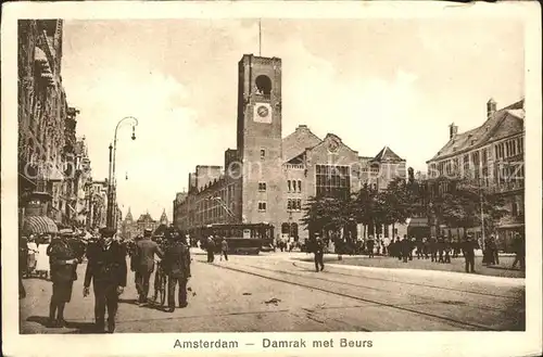 Amsterdam Niederlande Damrak met Beurs Kat. Amsterdam