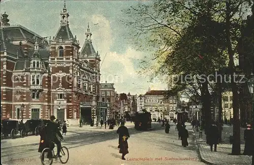 Amsterdam Niederlande Leidscheplein met Stadsschouwburg Kat. Amsterdam