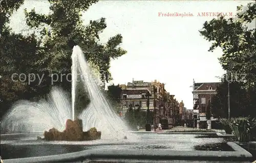 Amsterdam Niederlande Frederiksplein Fontein Kat. Amsterdam