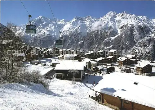 Graechen VS mit Weisshorn Brunegghorn Bishorn Seilbahn Kat. Graechen