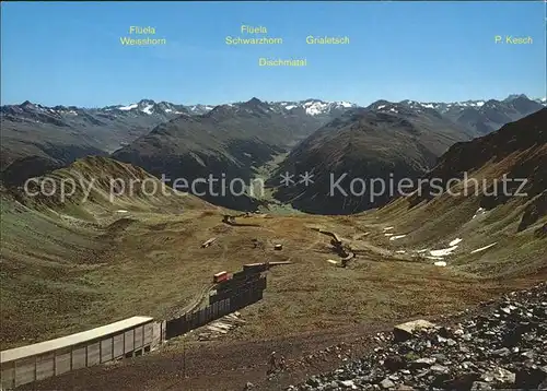 Davos Parsenn GR Blick vom Weissfluhjoch / Davos /Bz. Praettigau-Davos