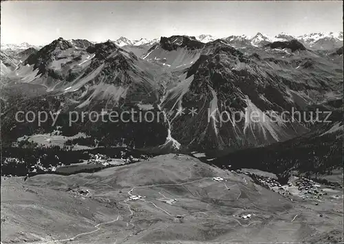 Arosa GR Blick vom Weisshorn Furkahoerner Kat. Arosa