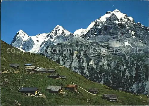 Muerren BE Schiltalp Eiger Moench Jungfrau Kat. Muerren