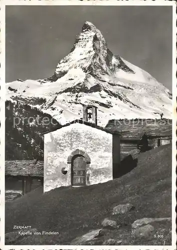 Zermatt VS Kapelle Findelen Kat. Zermatt