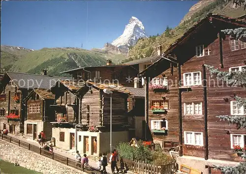 Zermatt VS Oberdorf mit Matterhorn Kat. Zermatt