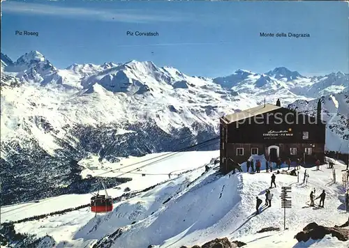 St Moritz GR Gipfelrestaurant Piz Roseg Corvatsch und Nair Kat. St Moritz