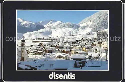 Disentis GR Dorfpartie mit Segnas Kat. Disentis