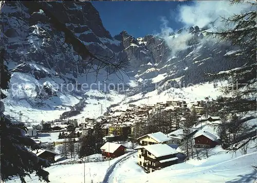 Leukerbad mit Gemmiwand Kat. Loeche les Bains