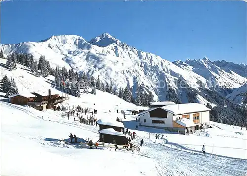 Klosters GR Madrisa Bergstation Sasser Alp mit Aelpelti Kat. Klosters