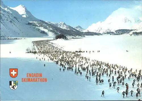 Engadin GR Skimarathon in der Gegen von Sils / St Moritz /Bz. Maloja