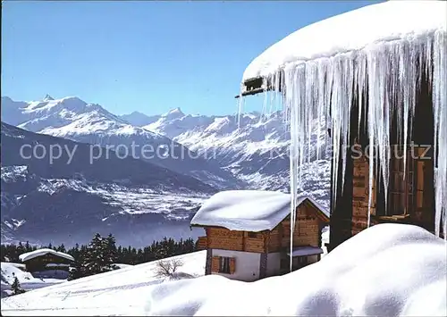 Crans sur Sierre Paysage hivernal Alpes valaisannes Kat. Crans Montana