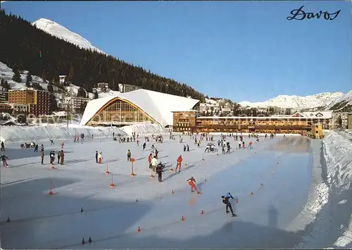 Davos Platz GR Eissporthalle Natur-Eisbahn / Davos /Bz. Praettigau-Davos