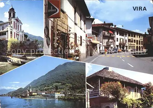 Vira Gambarogno Lago Maggiore Strassenansicht Kirche  / Vira Gambarogno /Bz. Locarno