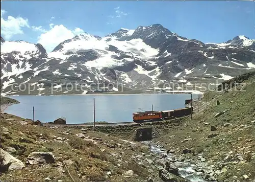 Berninabahn Lago Bianco Cambrenagletscher Kat. Eisenbahn