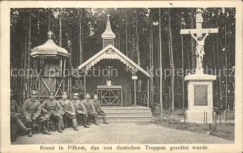 Belgien Kreuz in Pilkem von deutschen Truppen gerettet Soldaten /  /
