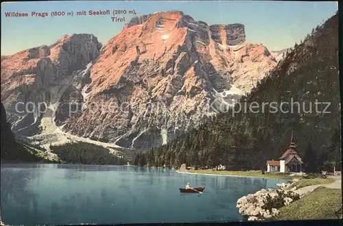 Pragser Wild See Seekofl Tirol Kapelle Kat. Italien