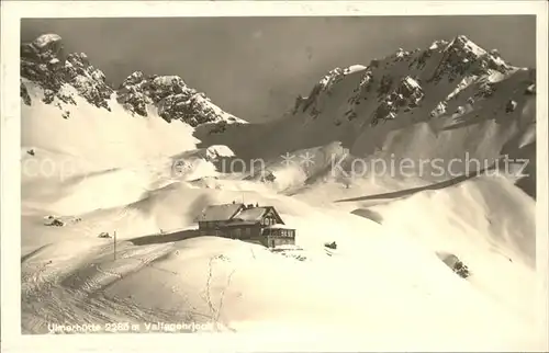 Ulmerhuette Valfagehrjoch Skispuren Kat. St Anton Arlberg