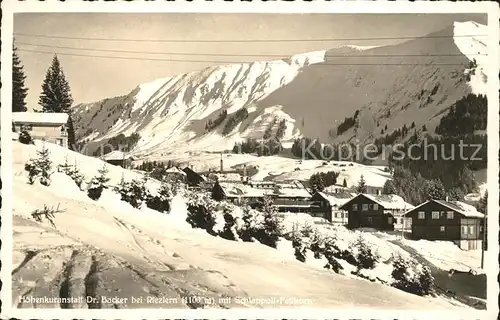 Riezlern Kleinwalsertal Vorarlberg Hoehenkuranstalt Dr. Backer Shclappolt Feldhorn Kat. Mittelberg