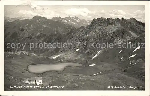 Tilisunahuette Tilisunasee Foto Risch Lau Nr. 4272 Kat. Tschagguns Vorarlberg