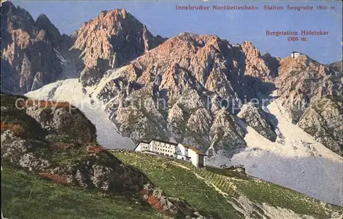 Nordkettenbahn Innsbruck Station Seegrube Bergstation Hafelekar Kat. Innsbruck