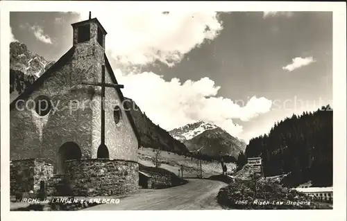 Langen Arlberg Kirche Foto Risch Lau Nr. 4866  Kat. Langen am Arlberg