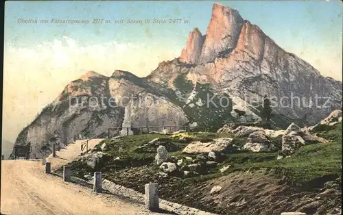 Falzaregopass Obelisk Sasso di Stria  Kat. Italien