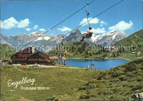 Engelberg OW Truebsee Restaurant Alpstuebli Sessellift Kat. Engelberg