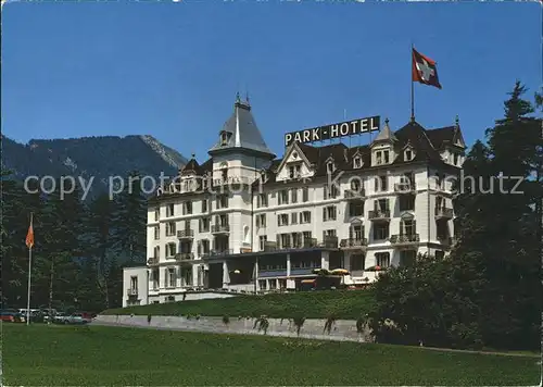 Brunnen Vierwaldstaettersee SZ Kurhaus Hellerbad und Parkhotel Kat. Brunnen