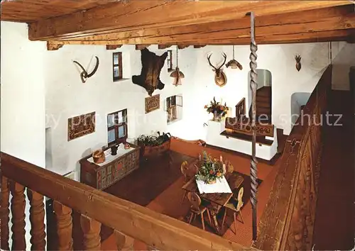 Scuol Tarasp Vulpera Hotel Guadraval Antike Diele in Chasa Doess Galerie / Scuol /Bz. Inn