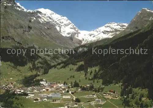 Leukerbad mit Balmhorn und Gitzifurgge Kat. Loeche les Bains