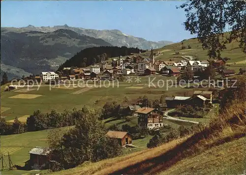 Obersaxen Meierhof mit Ringelspitze Kat. Obersaxen