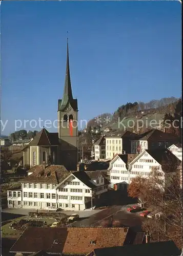Aargau Kanton Dorfpartie mit Kirche Kat. Aarau