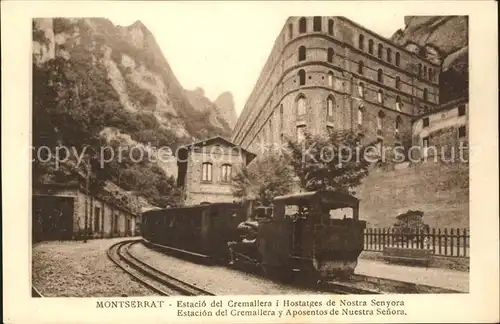 Montserrat Kloster Estacio del Cremallera y Aposentos de Nuestra Senora Kat. Spanien