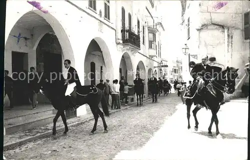 Ciudadela el paseo caballos jinete Kat. Ciudadela Menorca