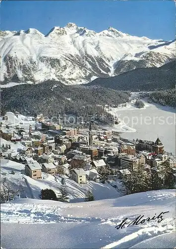 St Moritz GR Panorama mit Piz Languard Kat. St Moritz