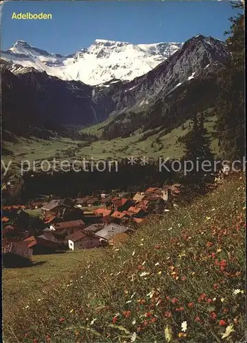 Adelboden mit Steghorn und Wildstrubel Kat. Adelboden