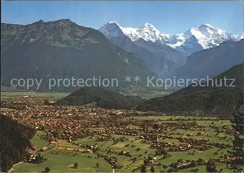 Interlaken BE mit Eiger Moench Jungfrau Kat. Interlaken