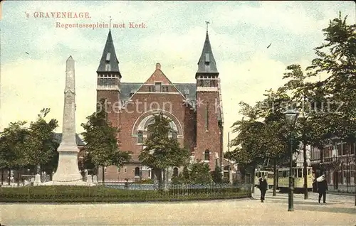 s-Gravenhage Regentesseplein met Kerk Obelisk / Niederlande /Niederlande